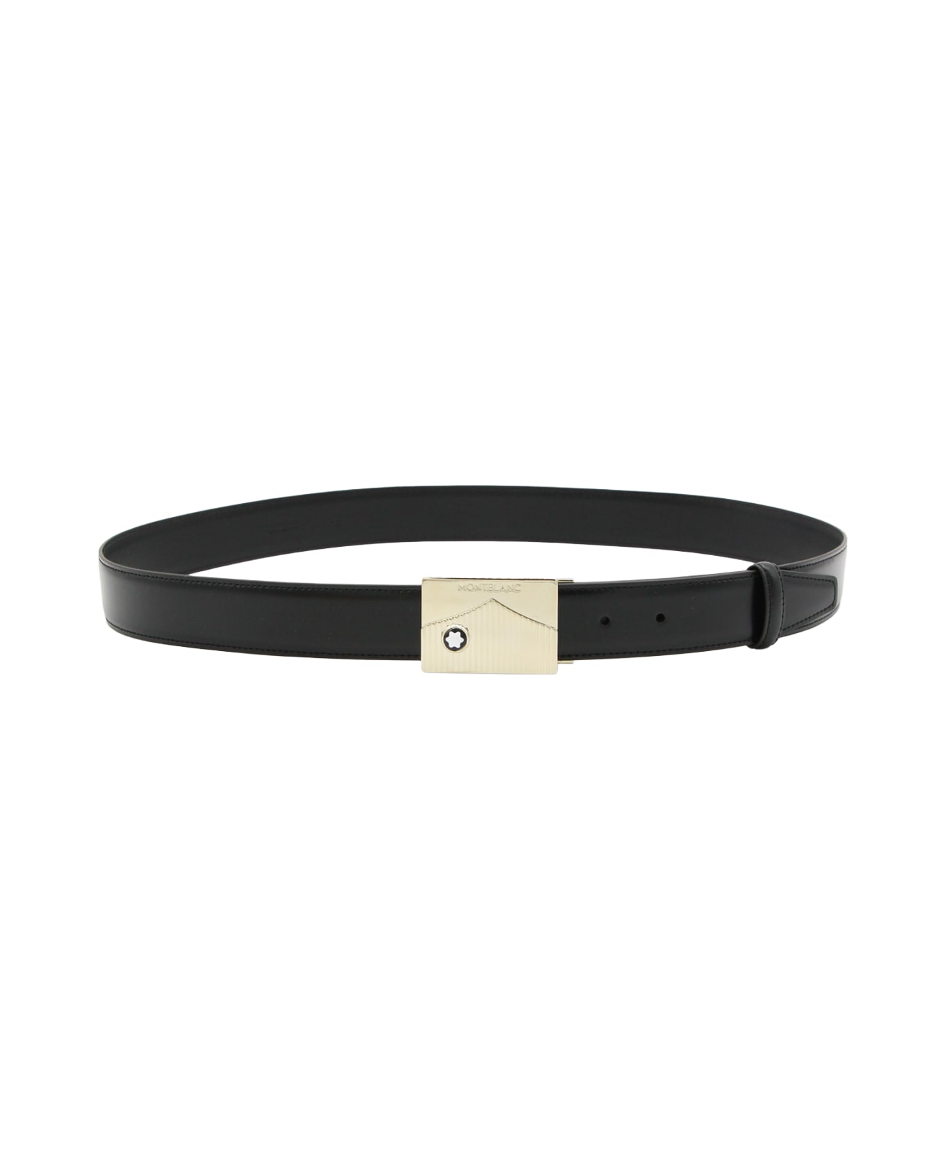Montblanc Black Leather Belt - Black