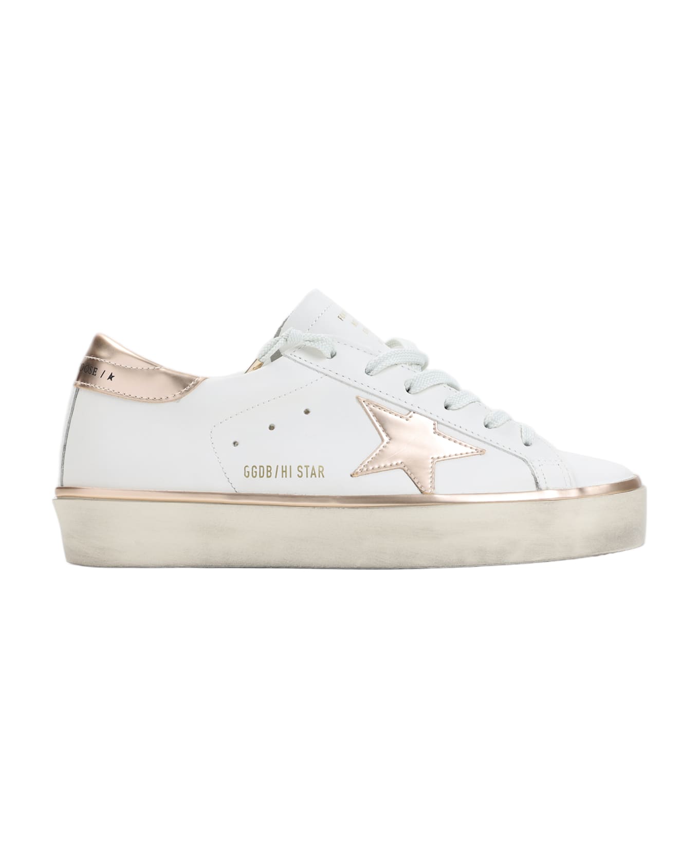 Golden Goose Hi Star Sneakers - White Taupe