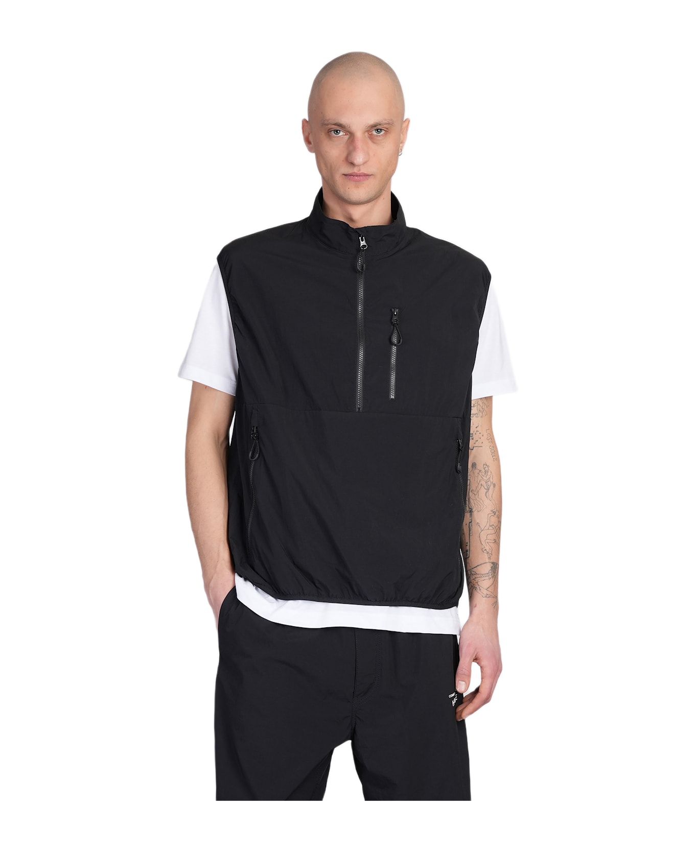 Comme des Garçons Homme Vest In Black Nylon - black