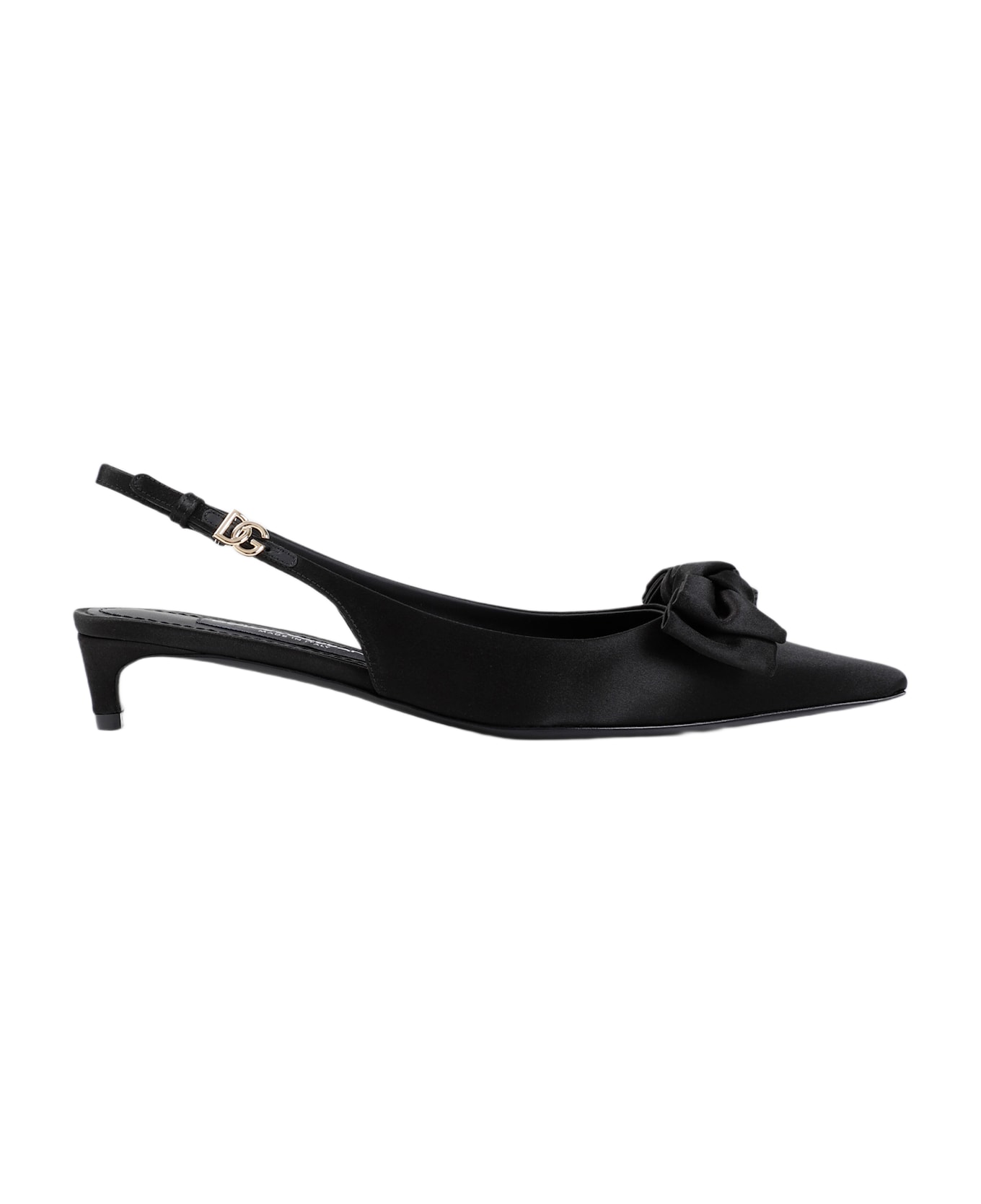 Dolce & Gabbana Satin Slingback Pumps - Nero Nero