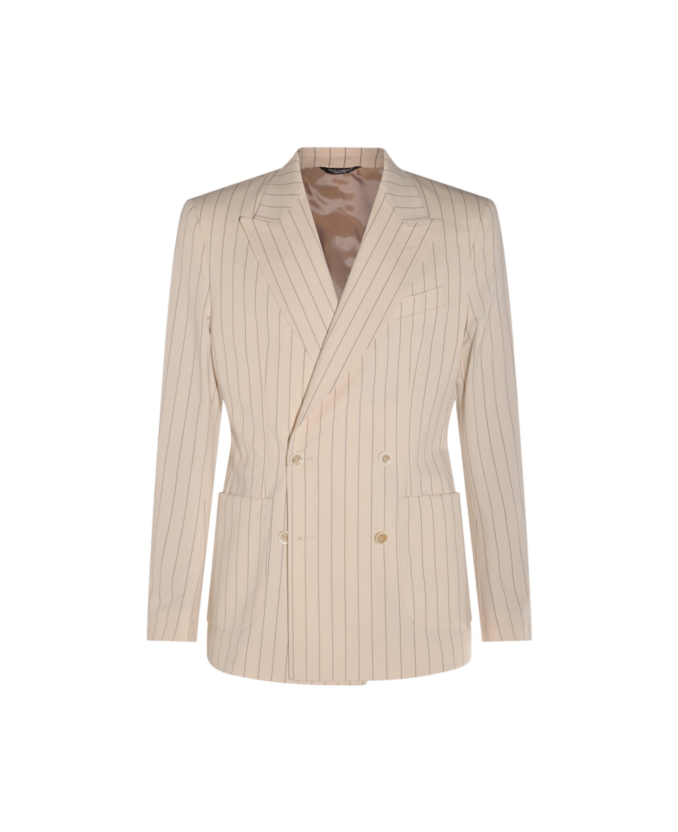 Dolce 
Gabbana Cream Cotton Blazer - White