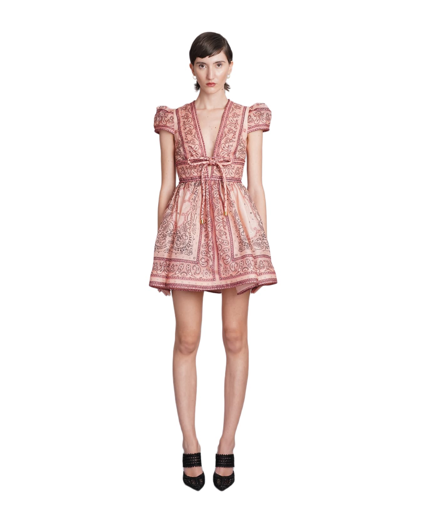 Zimmermann 'matchmaker Structured Mini' Dress - Pink Bandana
