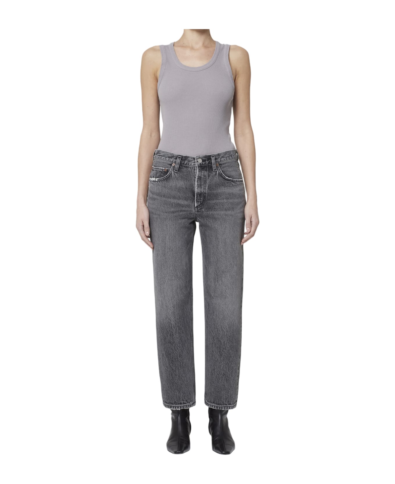 AGOLDE Valen Spirit Denim Pants - Grey