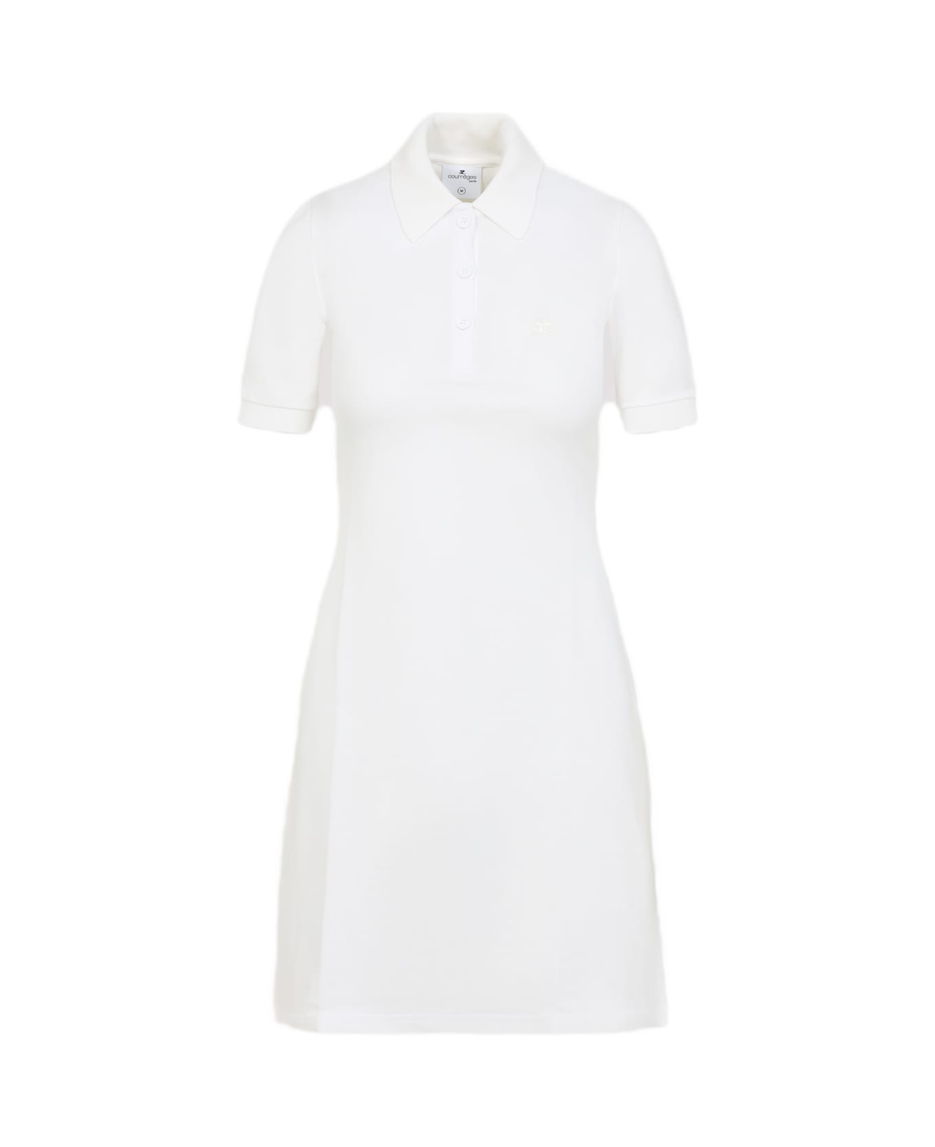 Courrèges Piqué Polo Dress - Natural