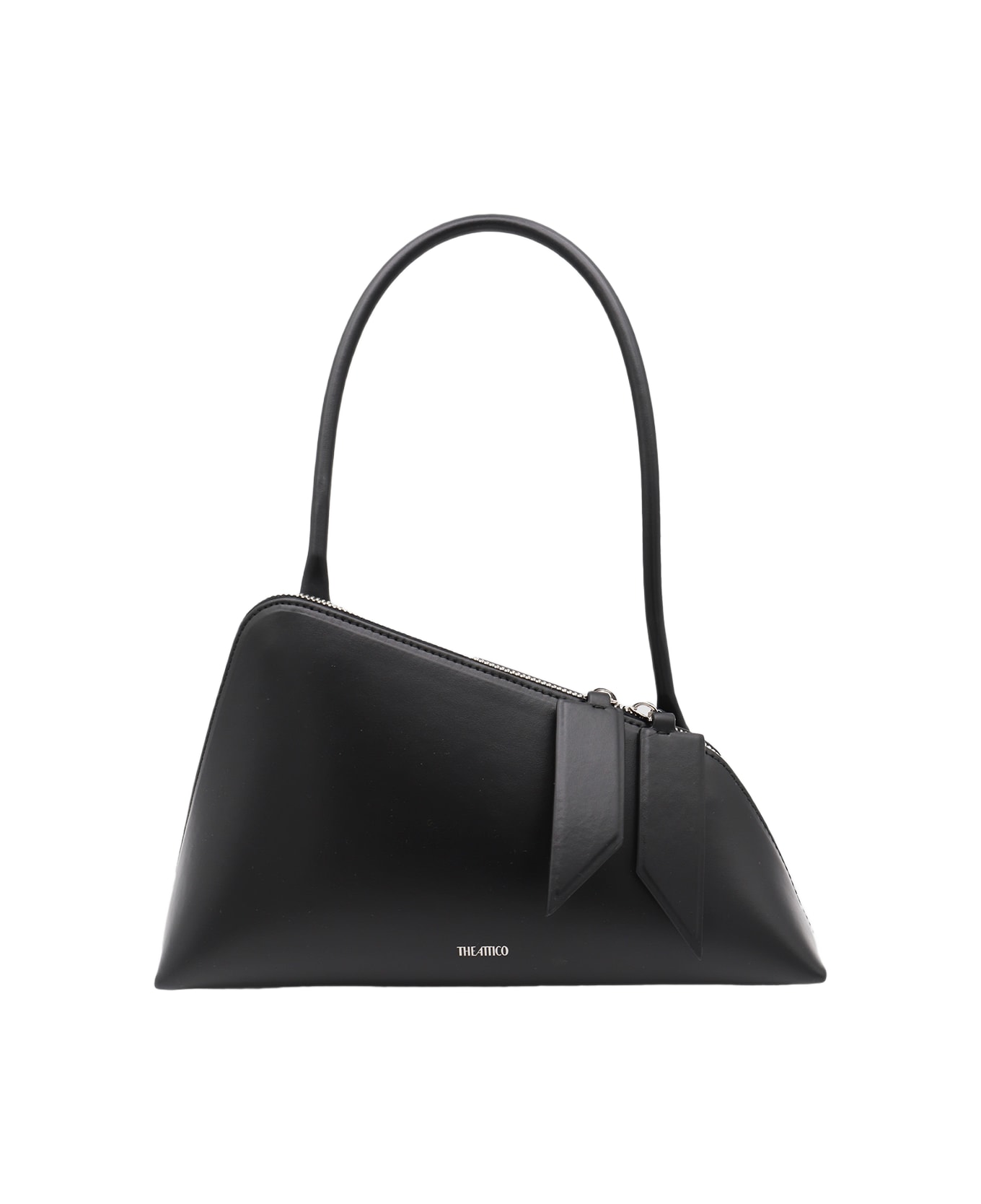 The Attico Leather Shoulder Bag - Black