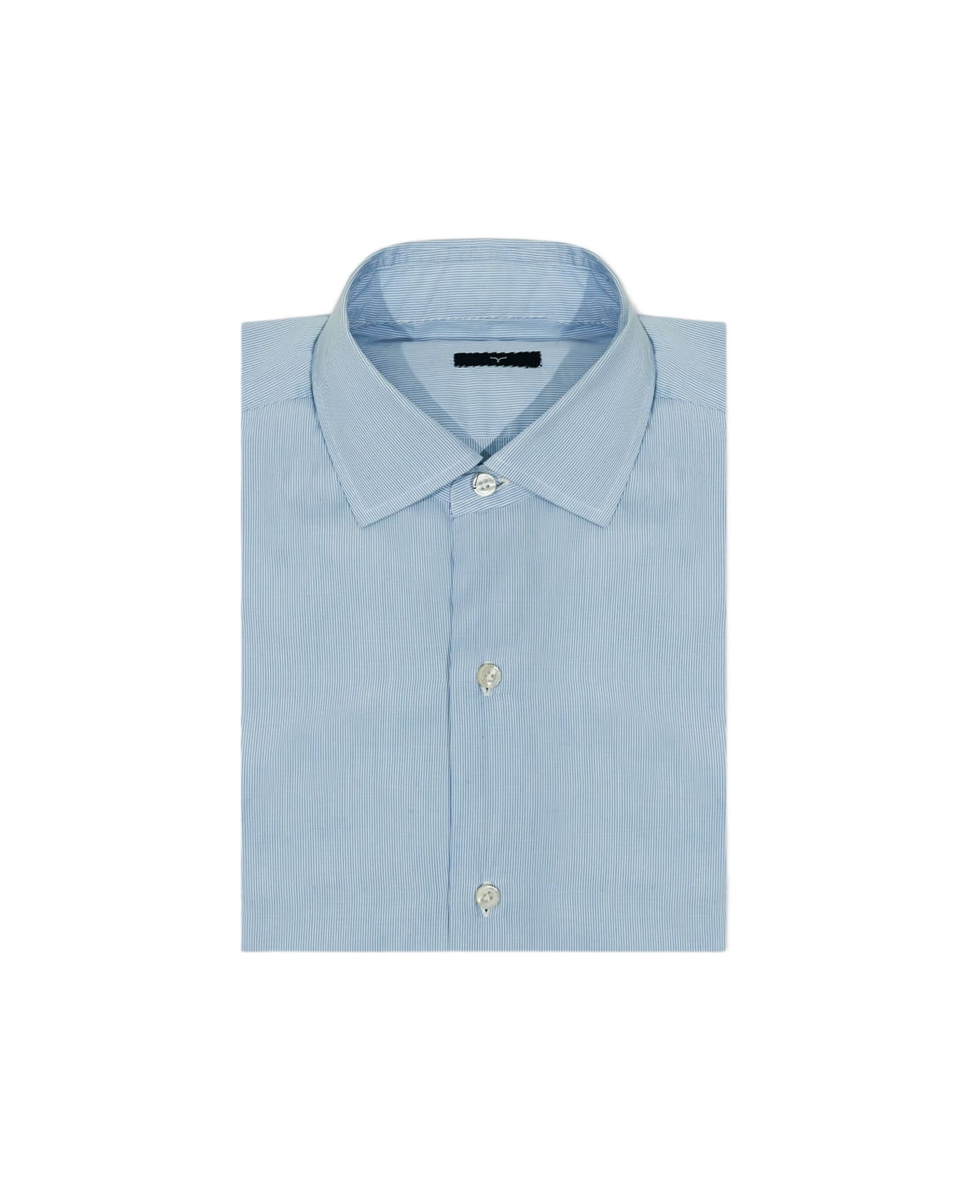 Larusmiani Tailored Cotton Shirt Mayfair Shirt - SkyBlue
