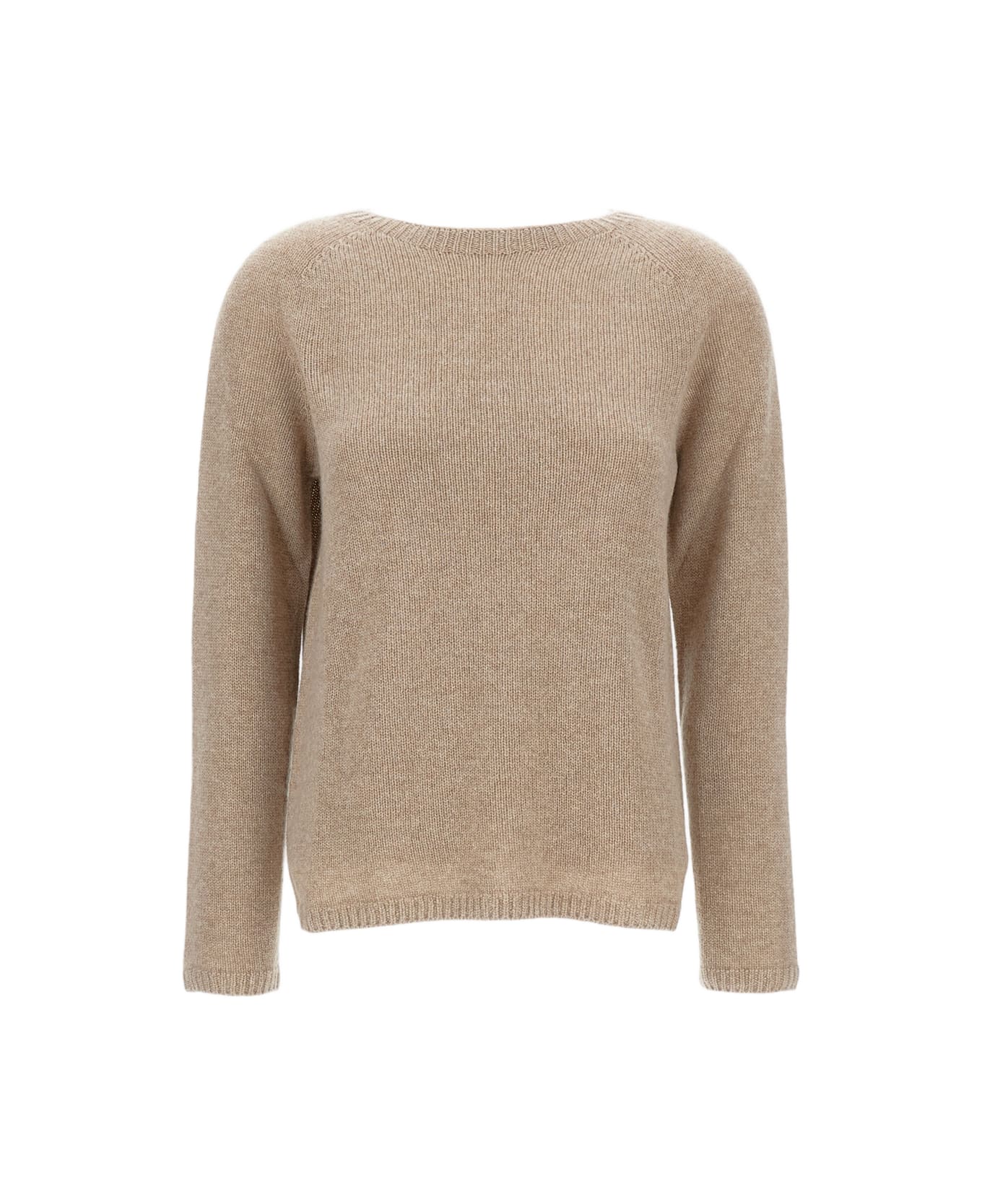 
S Max Mara Crewneck Cashmere Blend Pullover - Beige