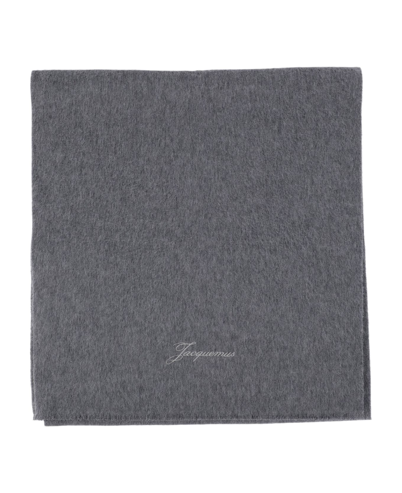 Jacquemus Wool And Cashmere Scarf - Grey