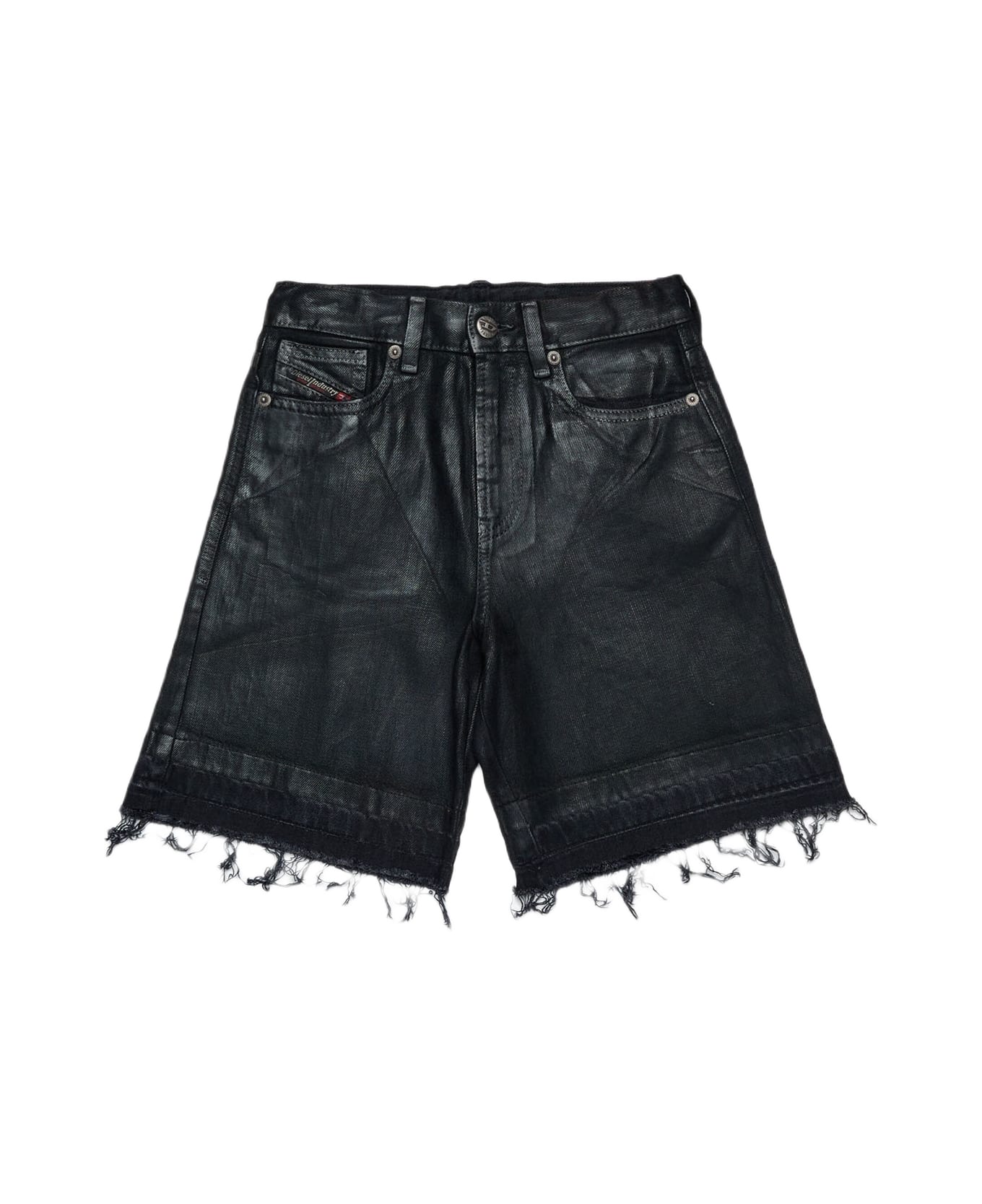 Diesel Short Trousers In Cotton Blend - Black