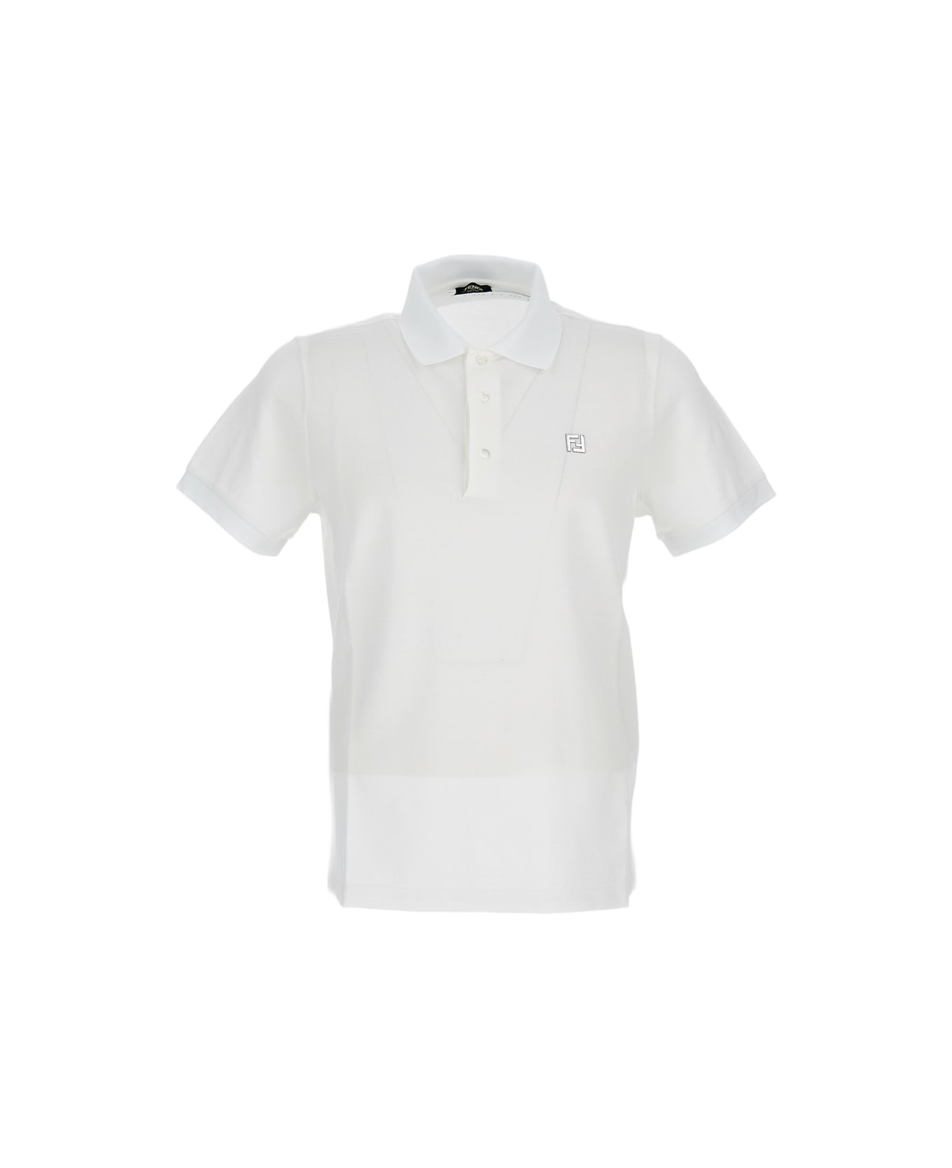 Fendi Piquet Polo - White