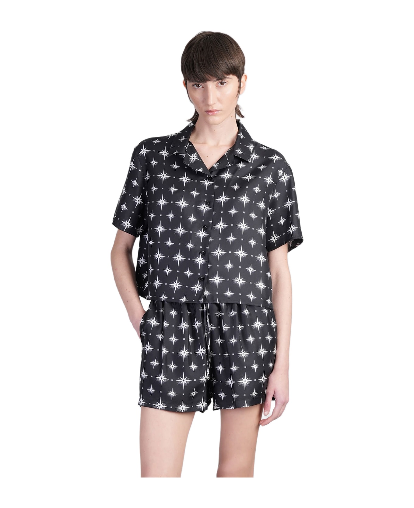 AMIRI Shirt In Black Silk - black