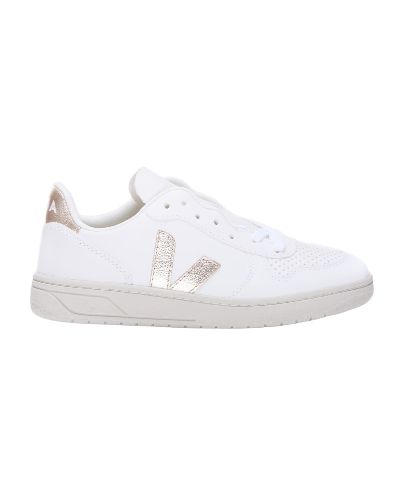 Veja White Faux Leather Sneakers - EXTRA-WHITE/PLATINE