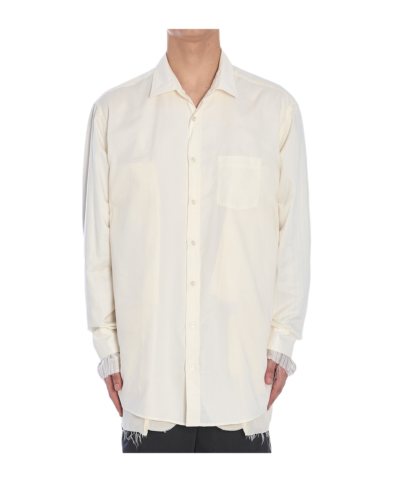 Maison Margiela Ivory Mohair Blend Jacket - WHITE