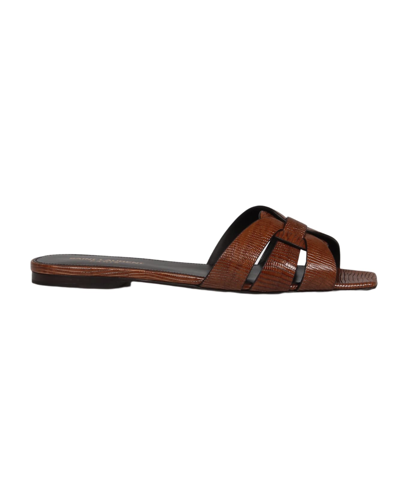 Saint Laurent Tribute Sandal - Brown
