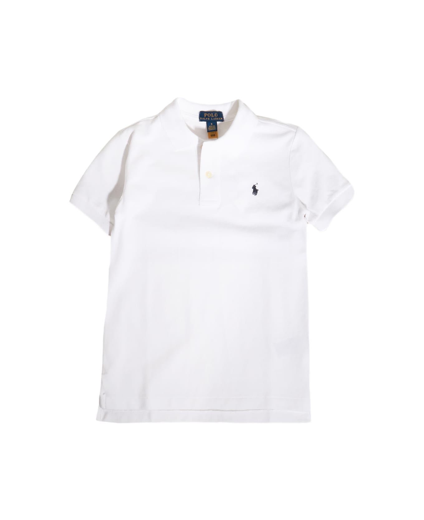 Ralph Lauren White Cotton Polo Shirt - White