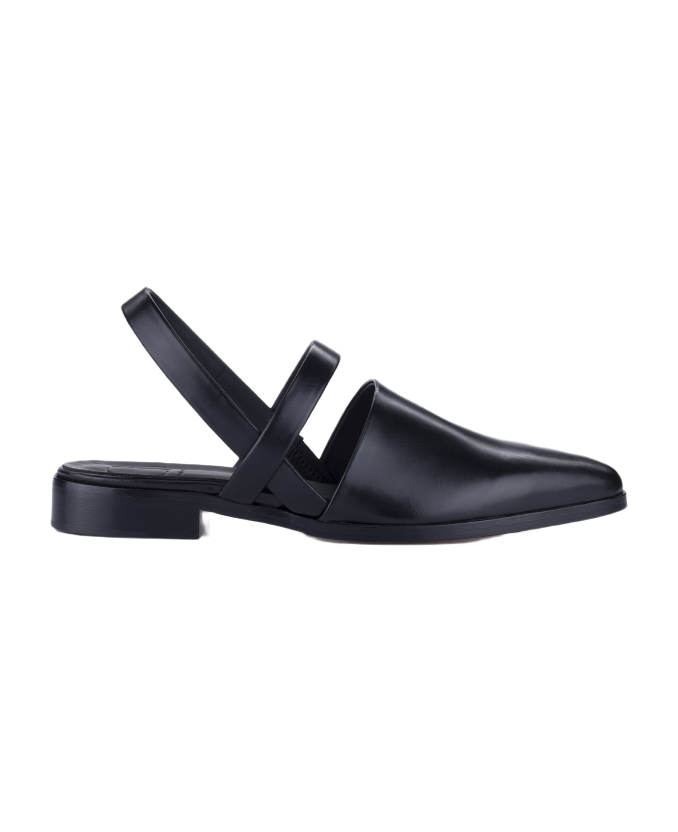 CB Made in Italy Leather Flats Vega - Black