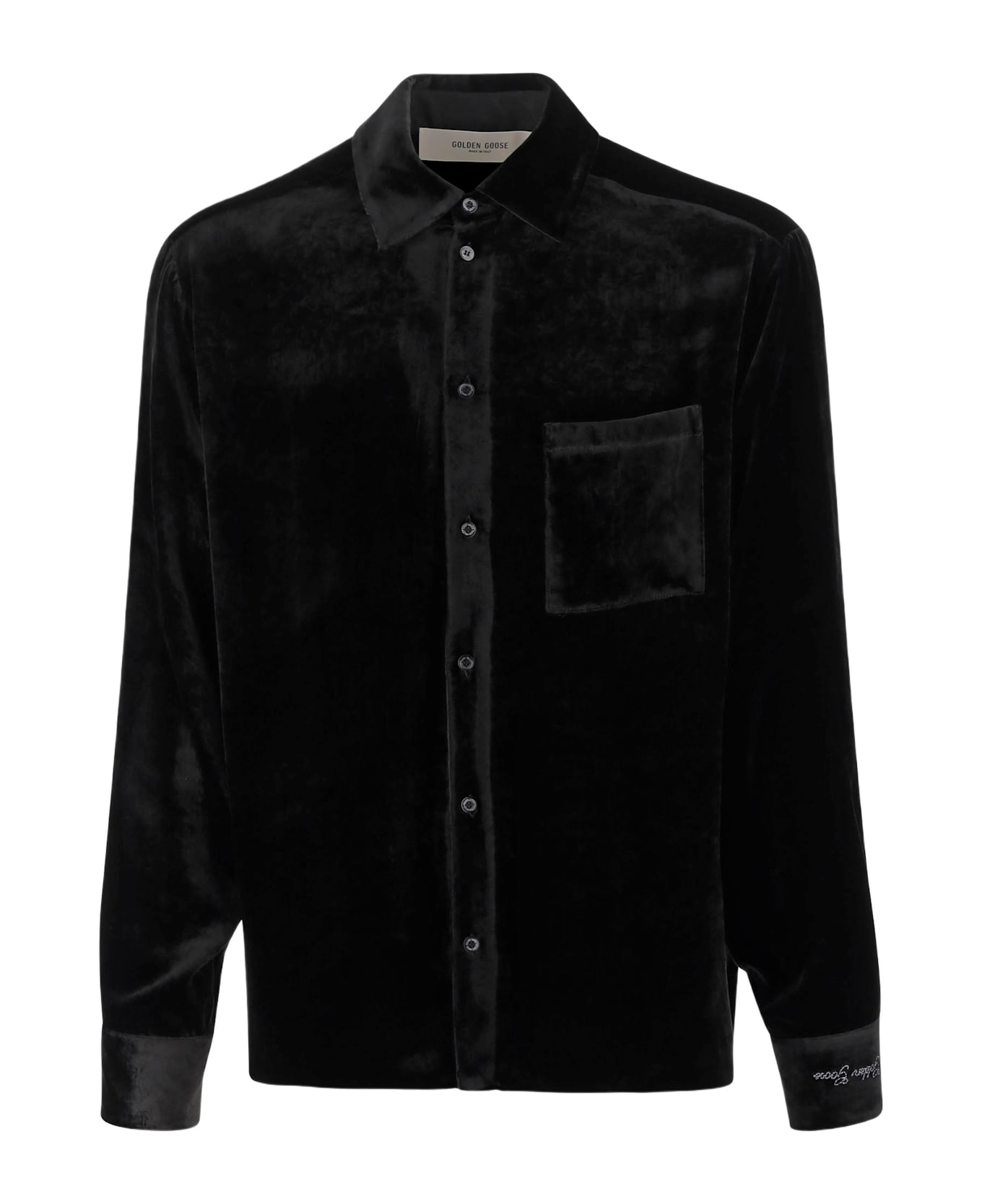 Golden Goose Viscose And Silk Shirt - Black