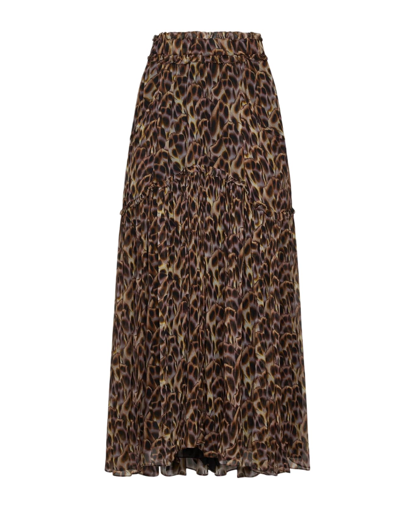 Marant Étoile Veronique Pleated Midi Skirt - Ochre