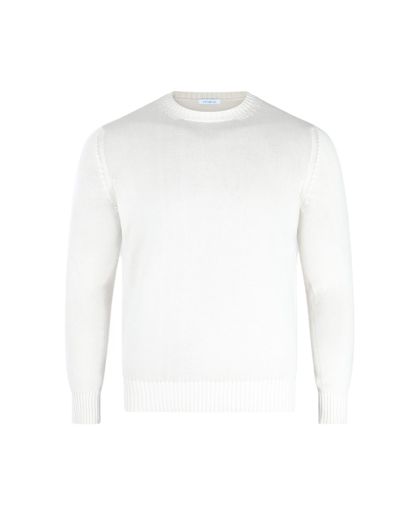 Malo White Cotton Knitwear - AVENA