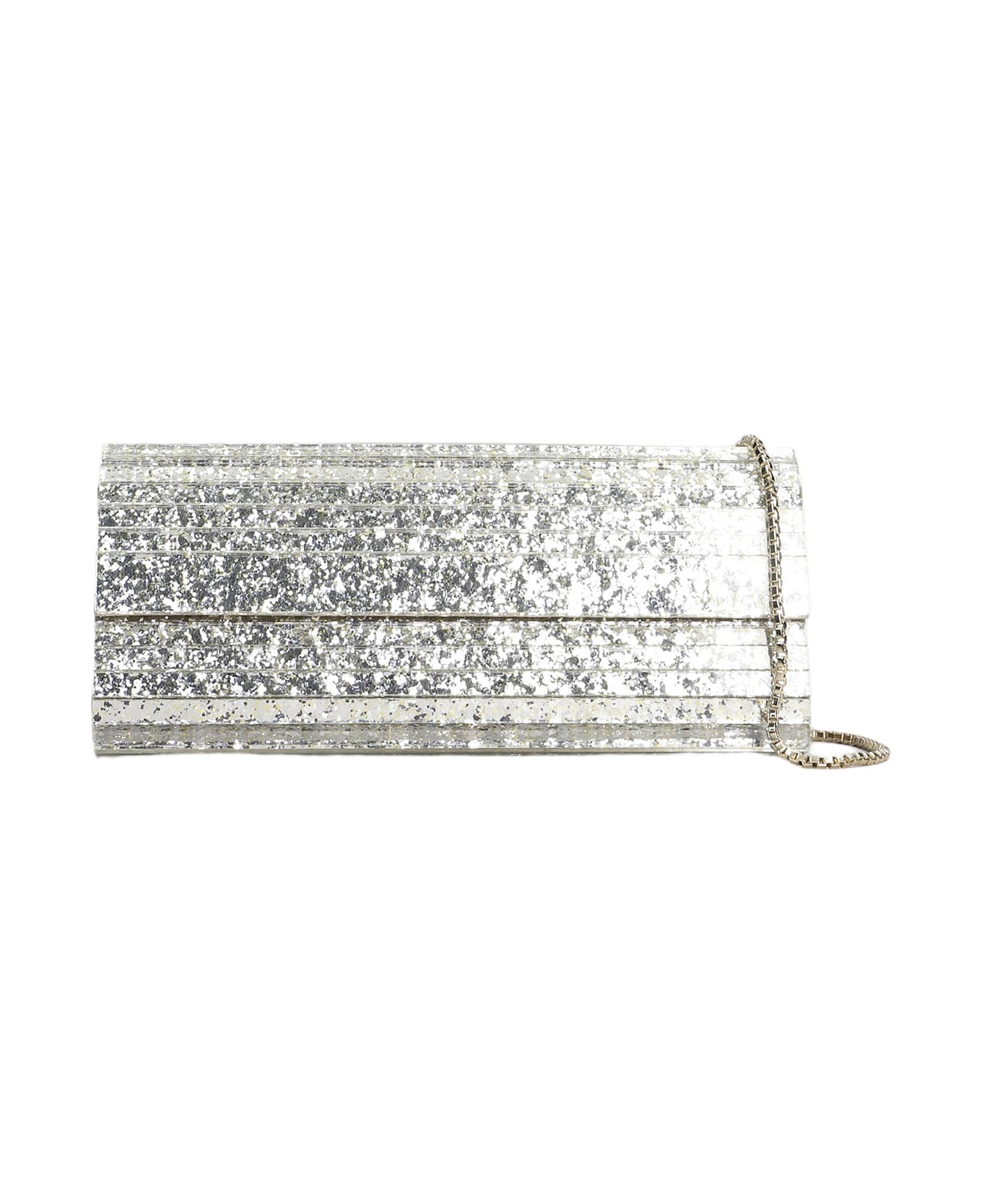 Jimmy Choo Sweetie Clutch In Silver Acrylic - silver