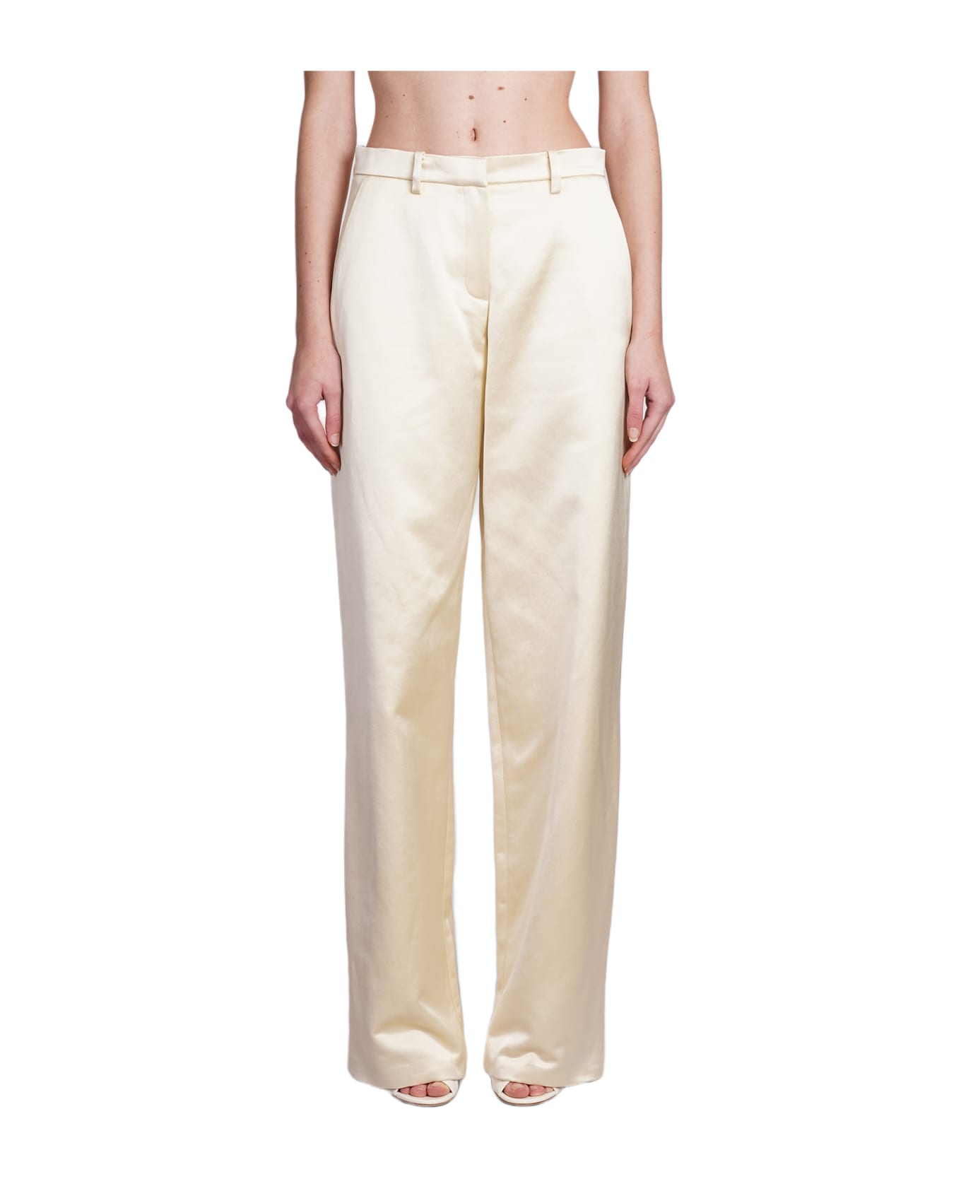 Magda Butrym Pants In Beige Cotton - beige