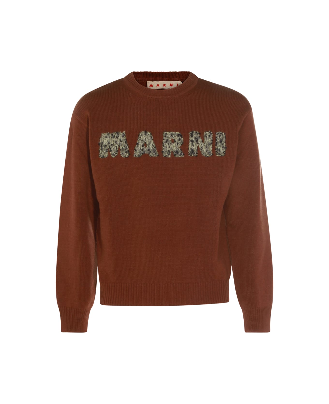 Marni Brown Wool Knitwear - MAROON