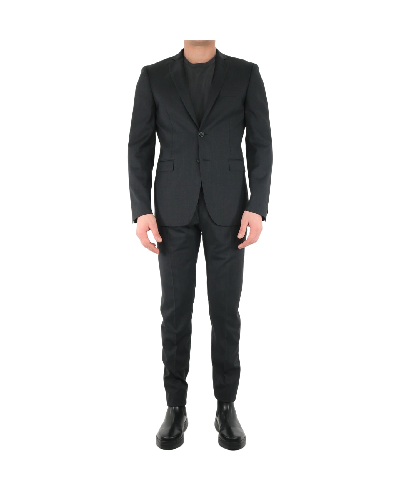 Tonello Black Wool Suit - BLACK スーツ