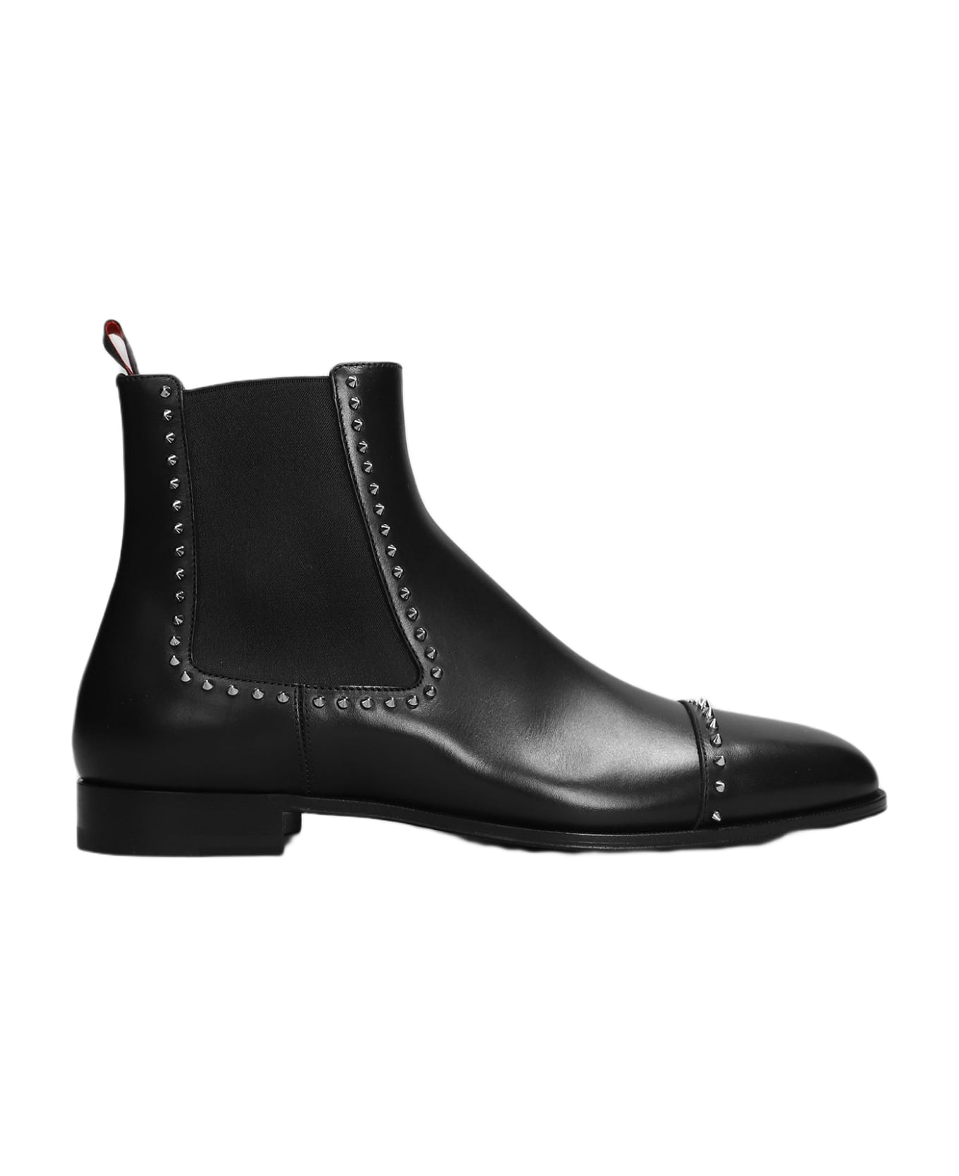 Christian Louboutin Chelsea Cloo Ankle Boots In Black Leather - black