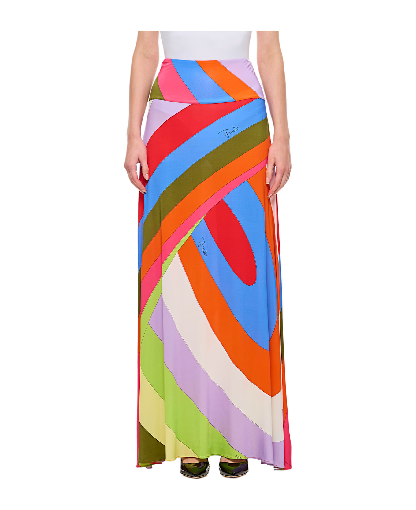 Pucci Jersey Satin Skirt - MultiColour