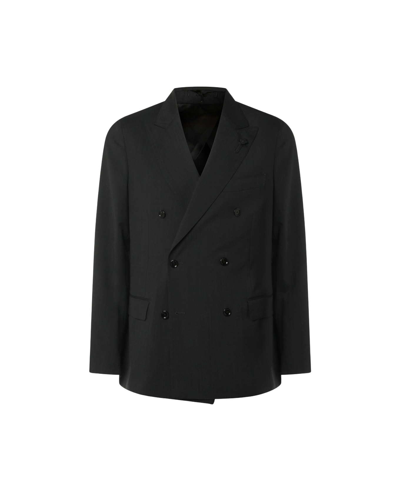 Lardini Dark Grey Wool Suits - Grey