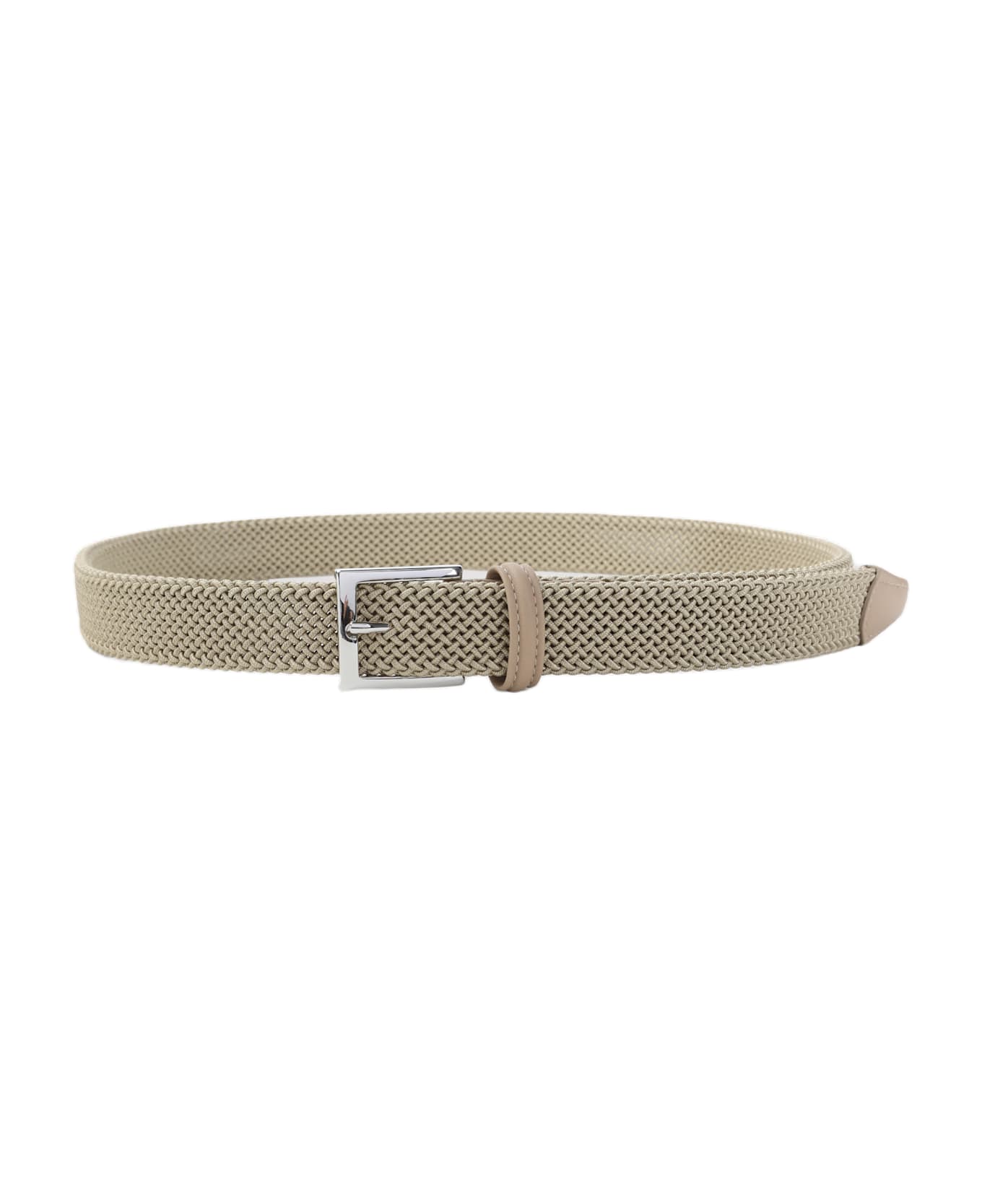 Kiton Calf Leather Belt - Beige