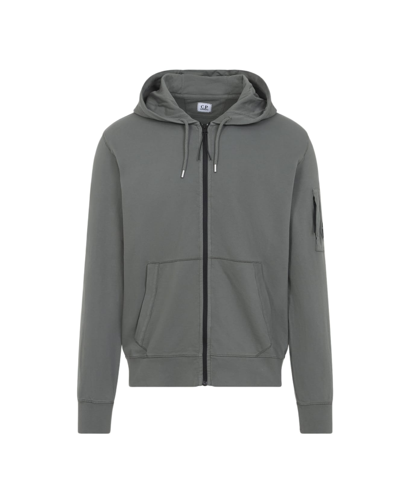 C.P. Company Zip Lens Hoodie - Gunmetal