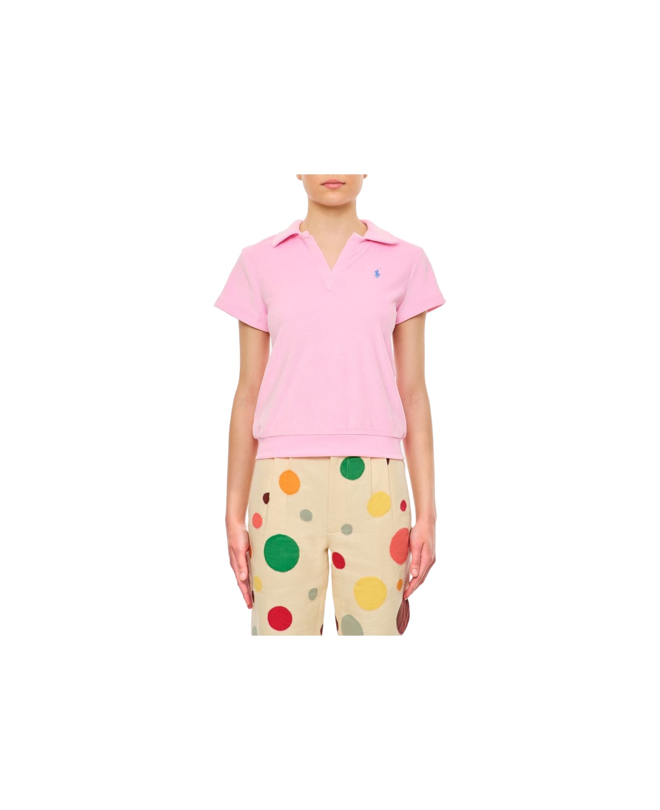 Polo Ralph Lauren Terry Short Sleeves Polo Shirt - Pink