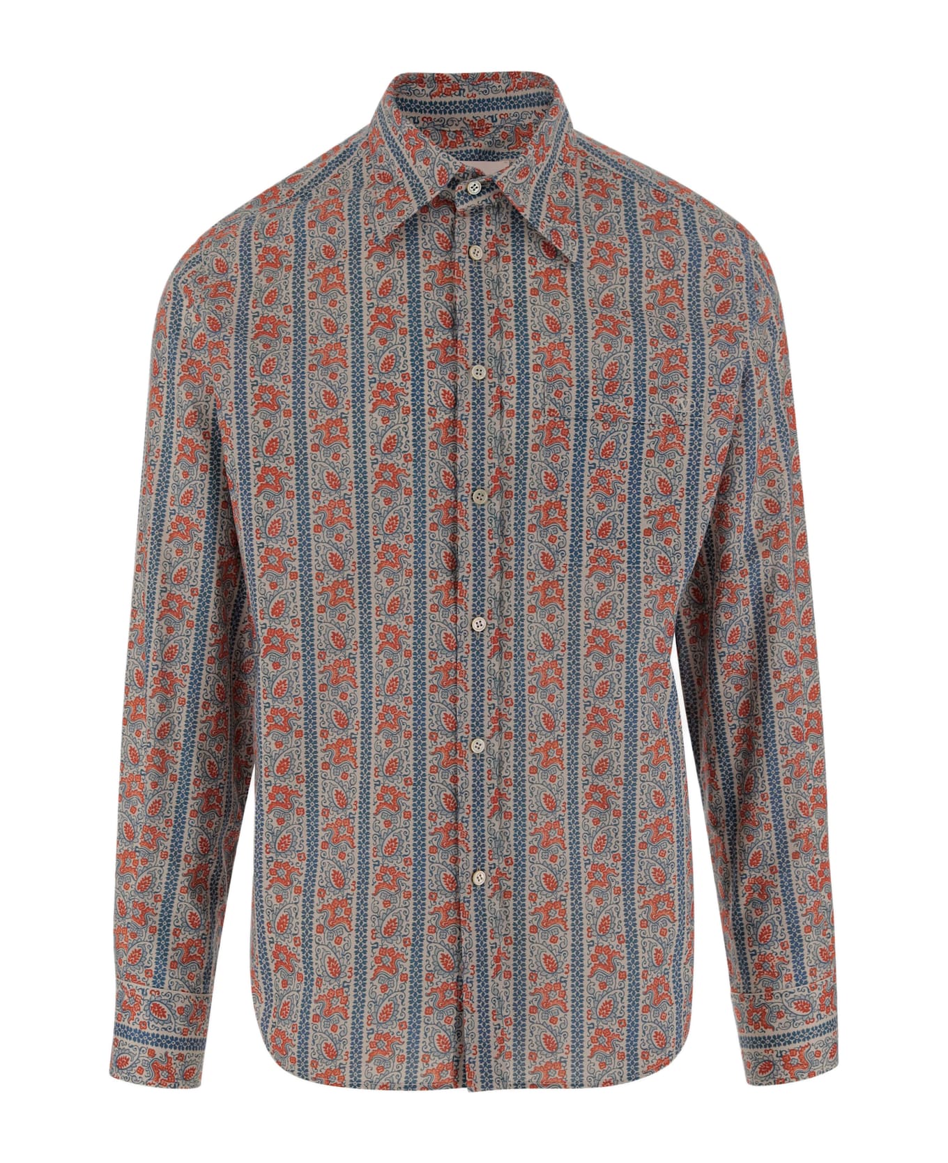 Valentino Voyage Imaginaire Cotton Shirt - Red