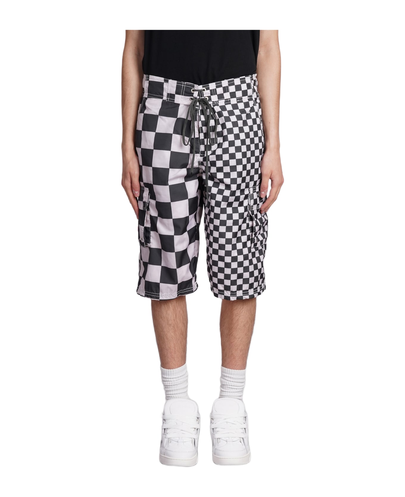 ERL Shorts In Beige Polyester - MultiColour