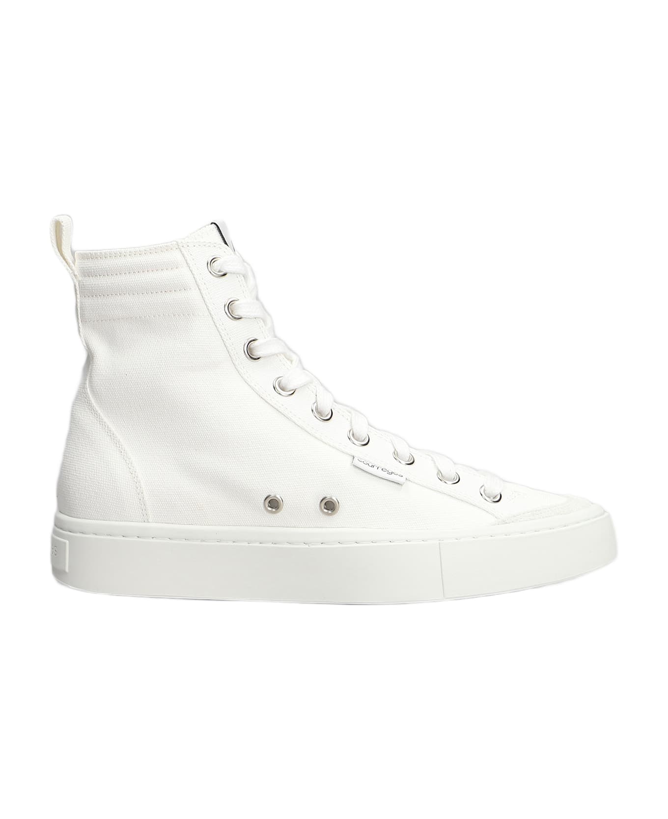 Courrèges Sneakers In White Fabric - white