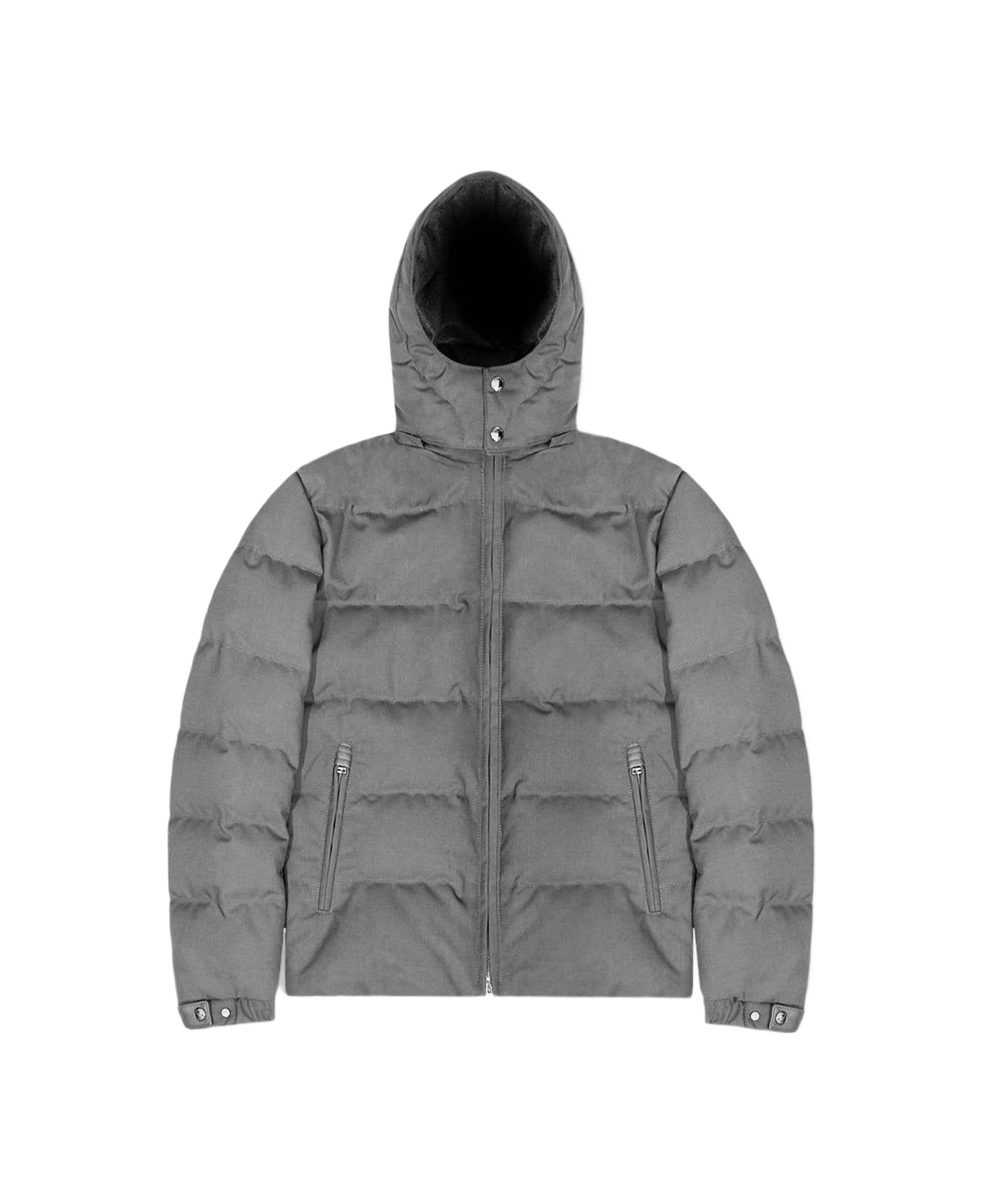 Larusmiani Quilted Down Jacket Ande Fleece - Grey