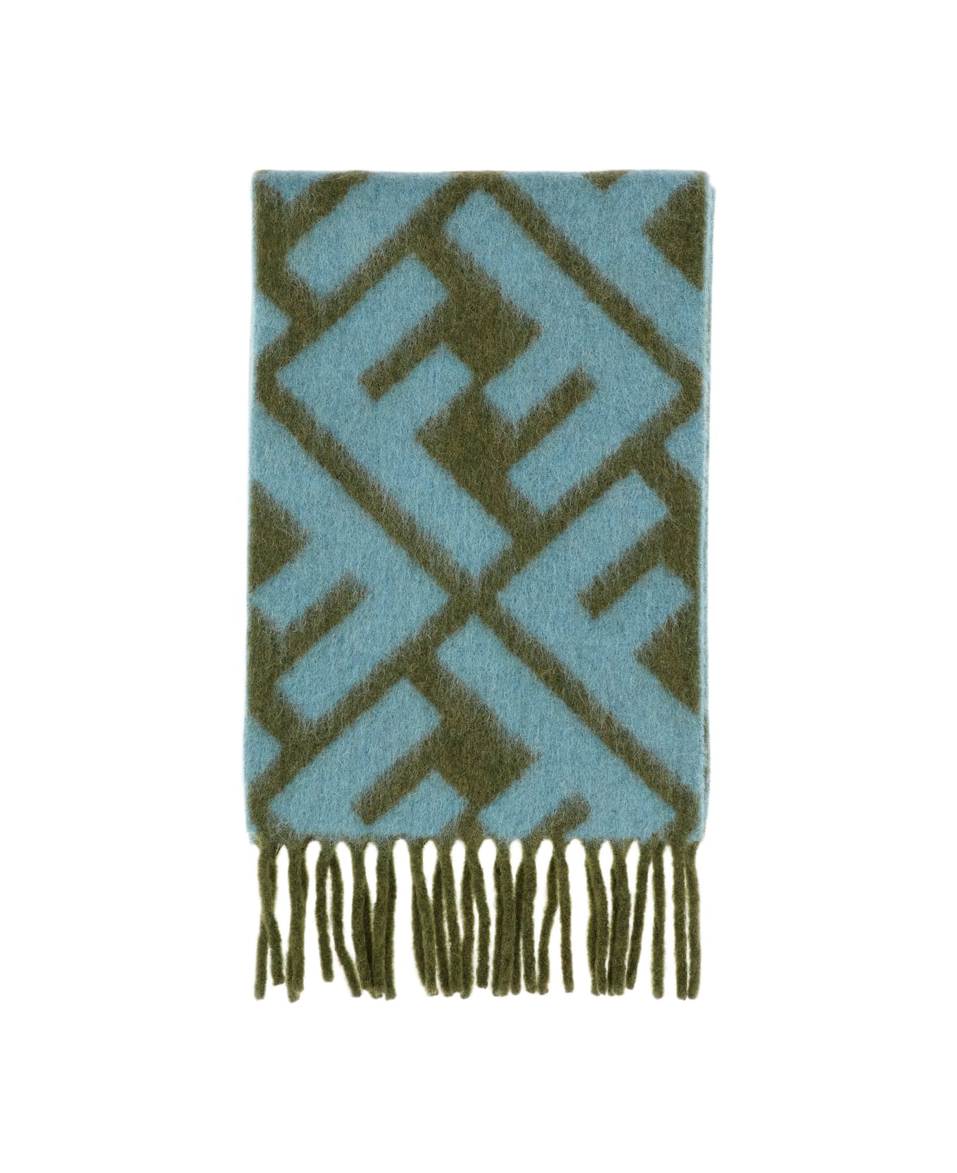 Fendi Ff Alpaca Scarf - Green