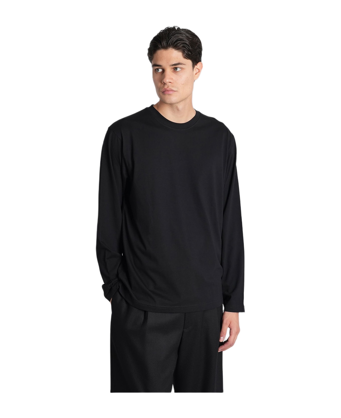 Lardini T-shirt In Black Cotton - black