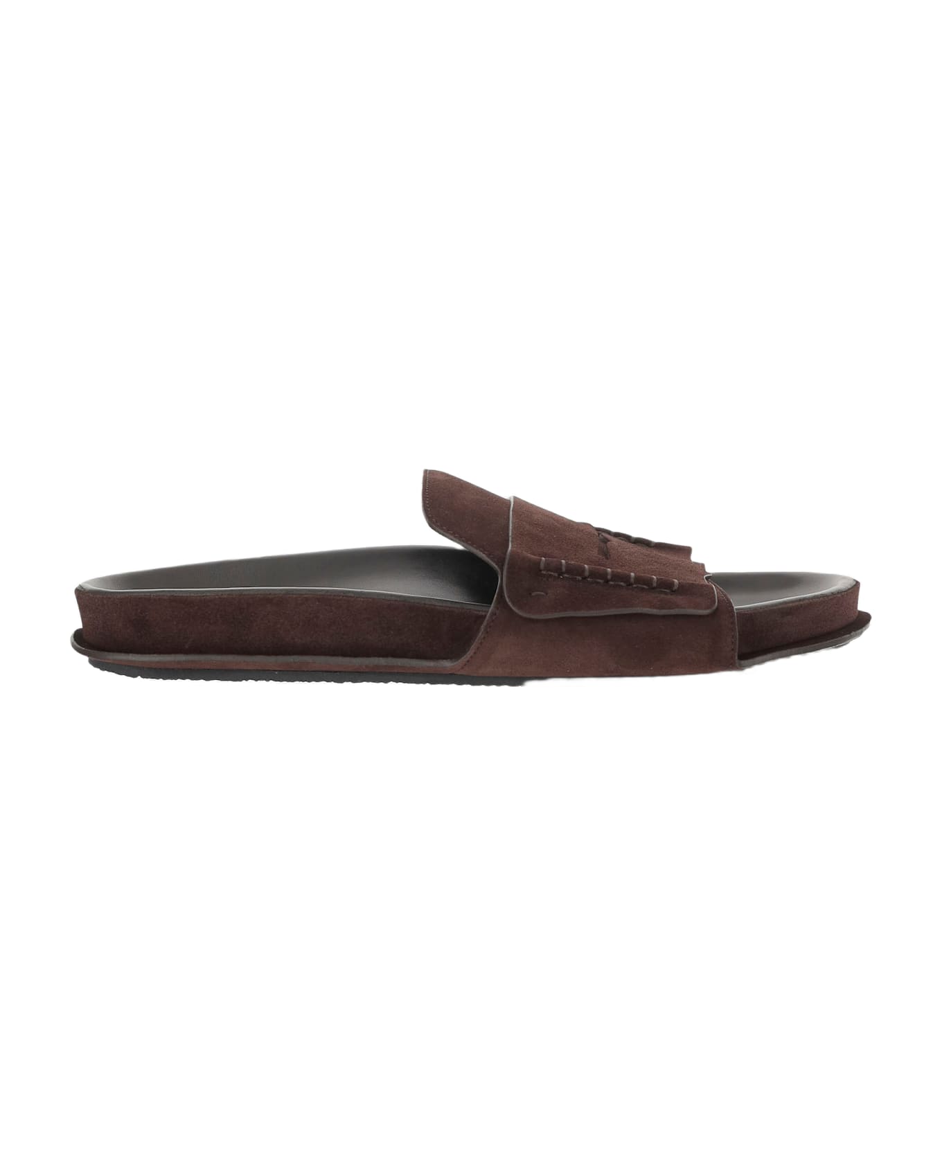 Jacquemus Suede Mocassin Sandal - Brown