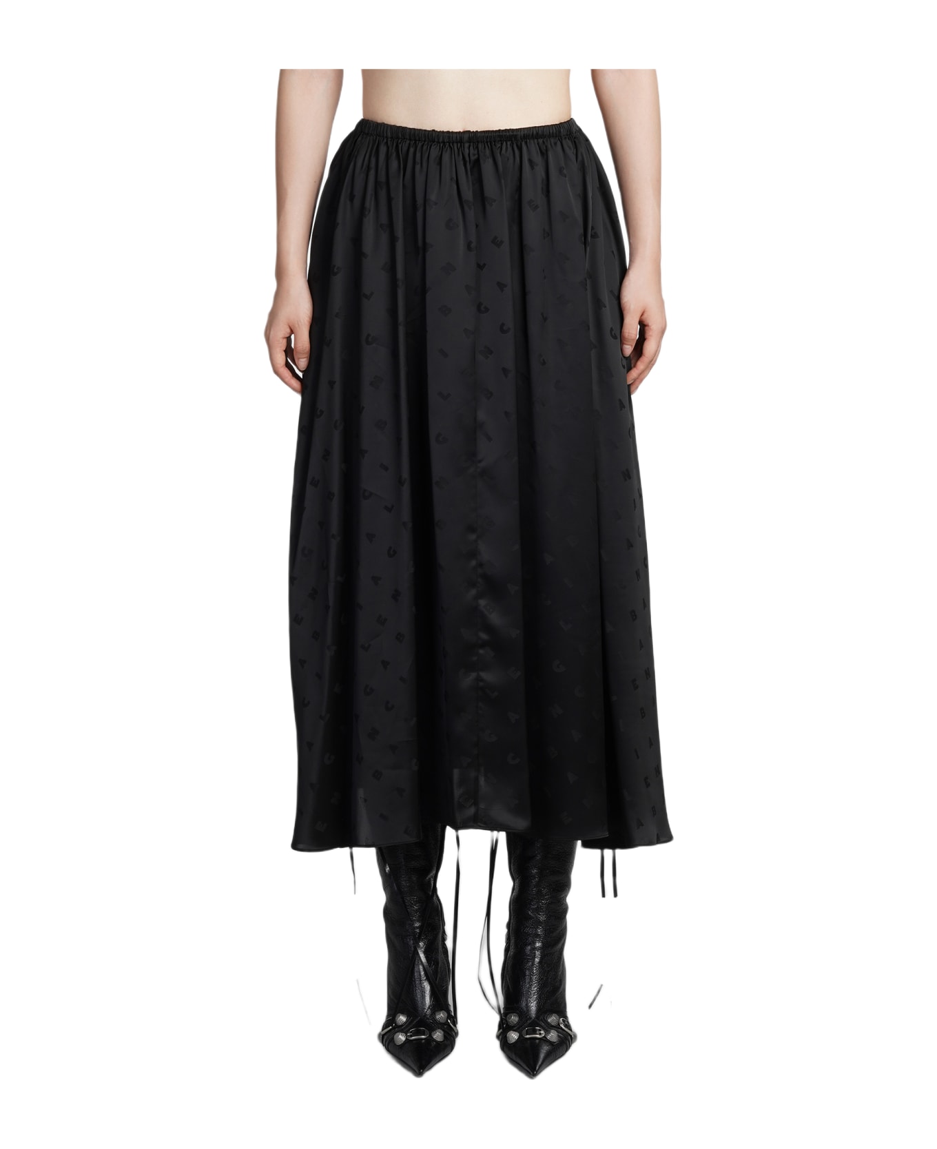 Balenciaga Skirt In Black Viscose - black スカート