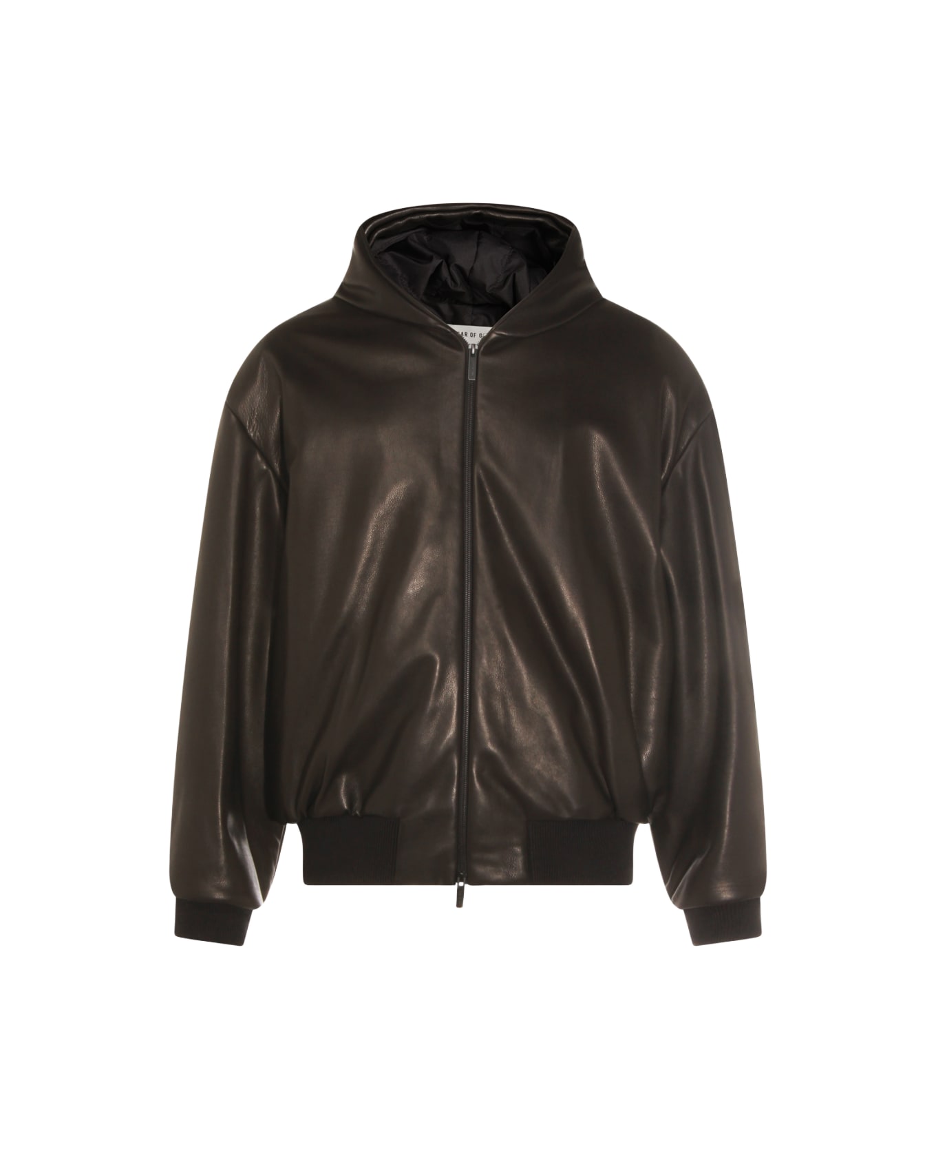 Fear of God Black Leather Jacket - Black