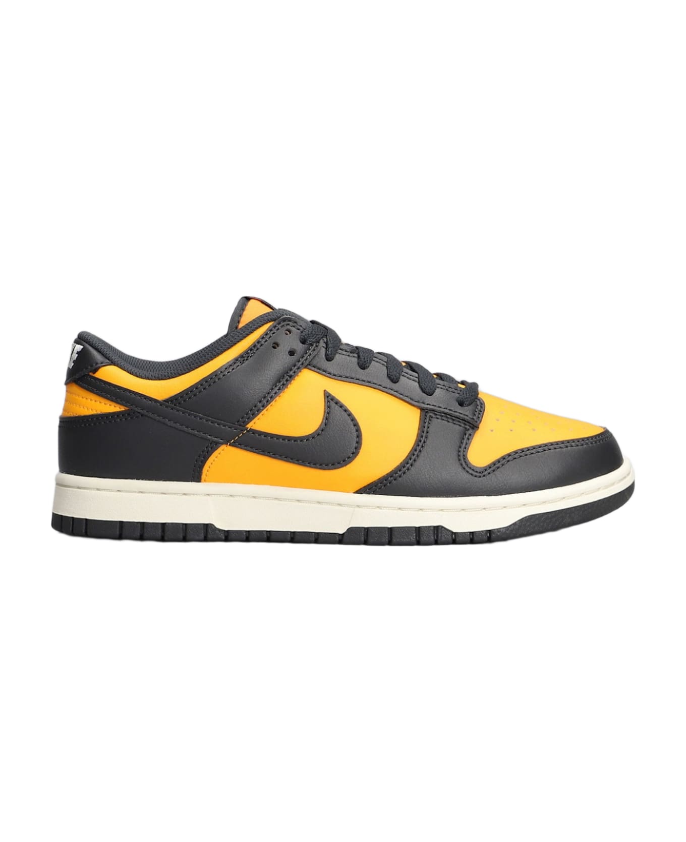 Nike Dunk Low Retro Sneakers In Orange Leather - orange