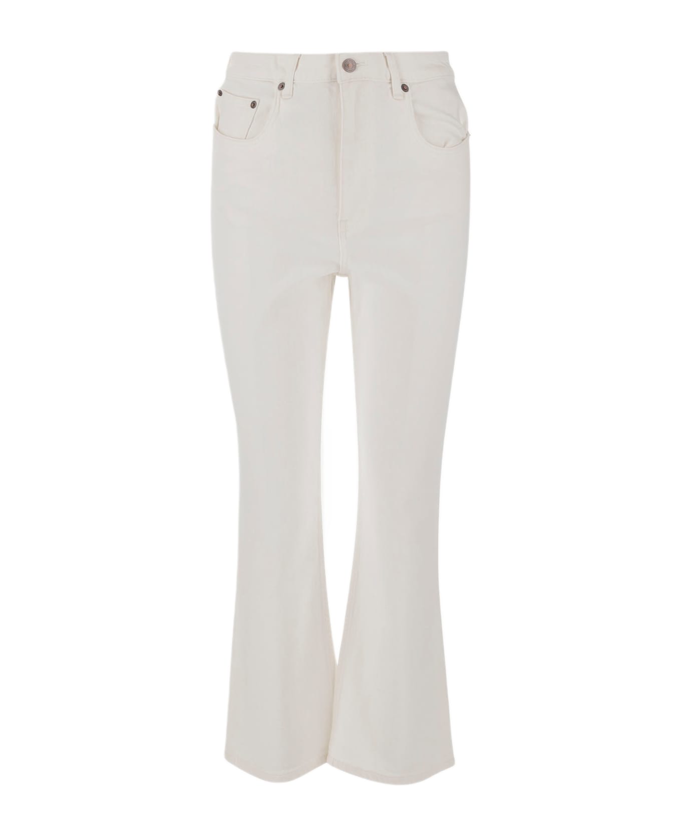 Tory Burch White Stretch Denim Jeans - White
