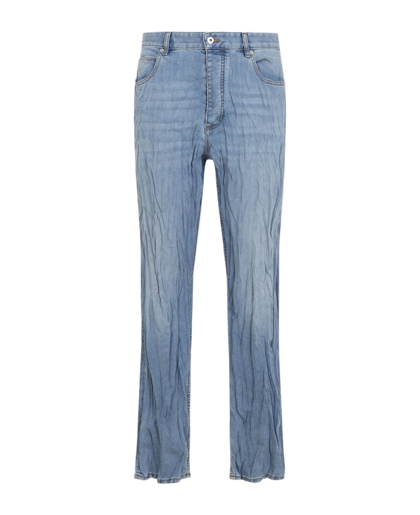 Bottega Veneta Crushed Denim Pants - Light Blue