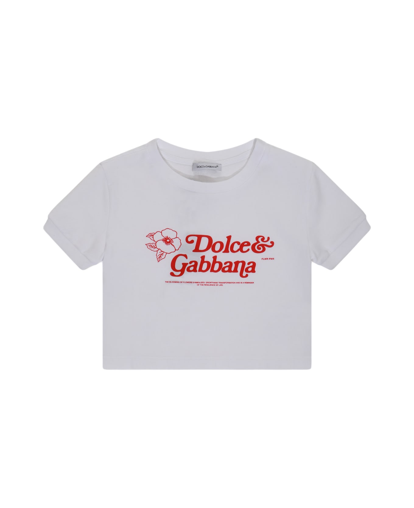 Dolce & Gabbana White And Red Cotton T-shirt - White Tシャツ＆ポロシャツ