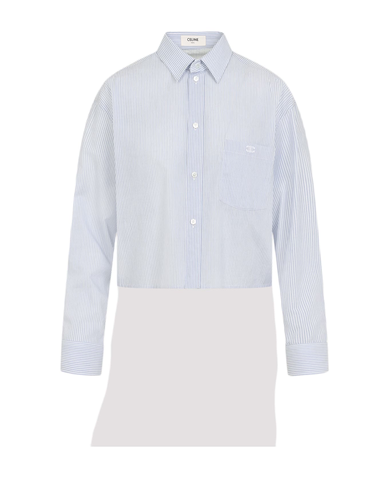 Celine Cropped Triomphe Cropped Shirt - MULTICOLOUR