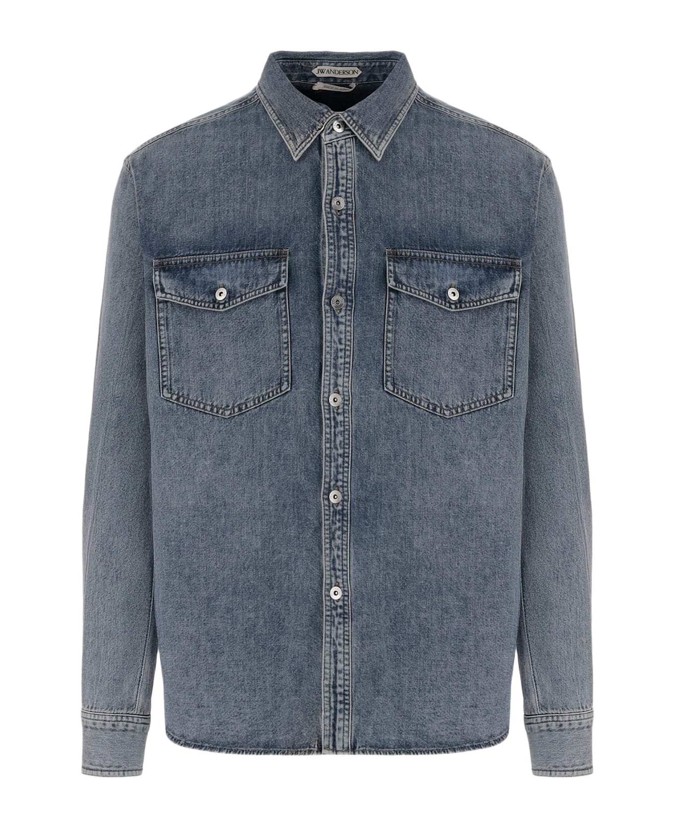 J.W. Anderson Cotton Denim Shirt With Logo - Denim