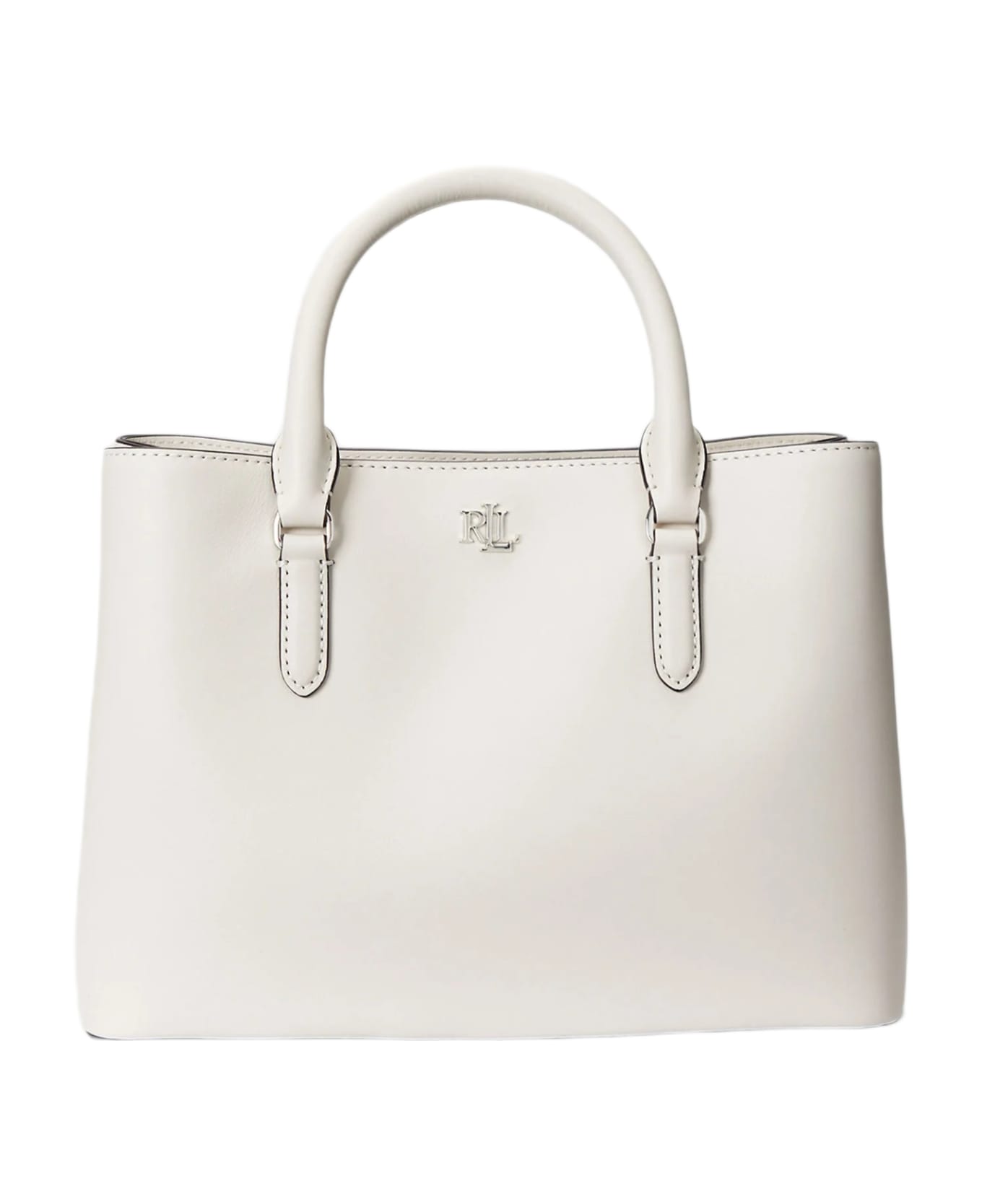 Polo Ralph Lauren Marcy 26 Satchel Small - White トートバッグ