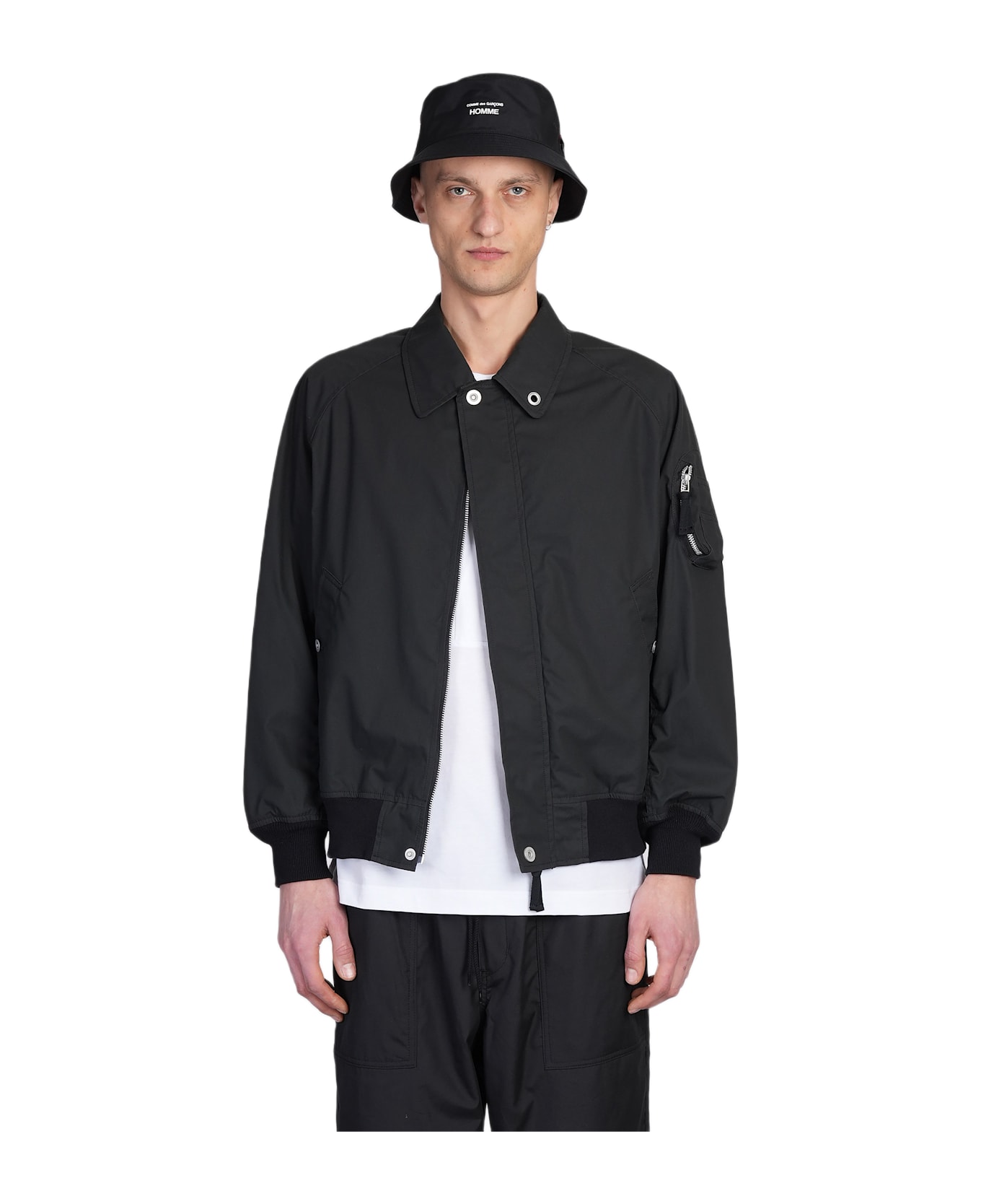 Comme des Garçons Homme Casual Jacket In Black Cotton - black